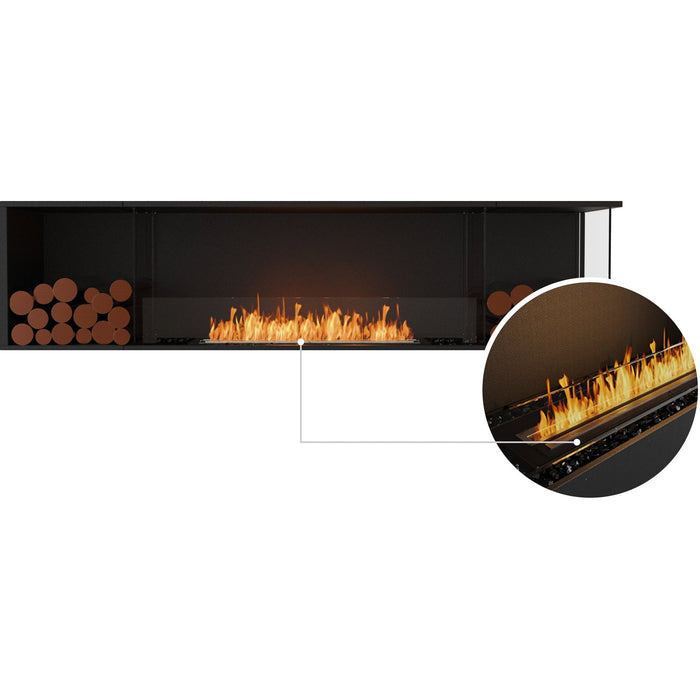 ECOSMART Flex 86RC.BX2 Right Corner Fireplace Insert With Black Burner