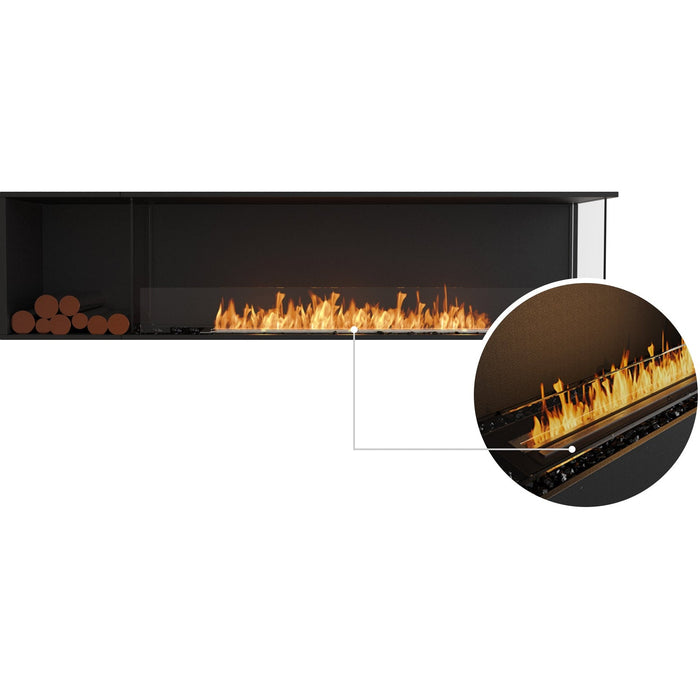 ECOSMART Flex 86RC.BXL Right Corner Fireplace Insert with Stainless Steel Burner