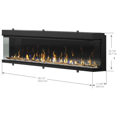 Dimplex IgniteXL® Bold 100" Deep Built-in Linear Electric Fireplace Includes Free 2 Year Extended Warranty