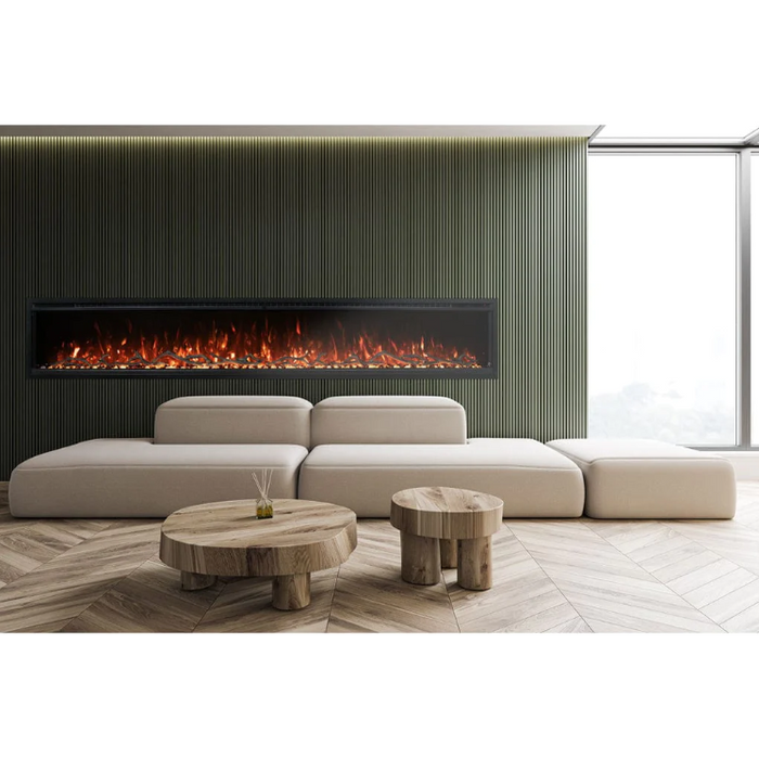 Modern Flames 100" Spectrum Slimline Ultra-Slim Electric Fireplace Includes Free 2 Year Extended Warranty