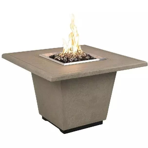 American Fyre Designs 640-BA-11-F2PC 24 Inch Cosmopolitan Square Firetable with AWEIS Valve, Black Lava