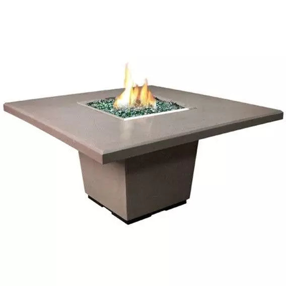 American Fyre Designs 642-BA-11-M6NC 29 Inch Cosmopolitan Square Dining Firetable, Black Lava, Natural Gas