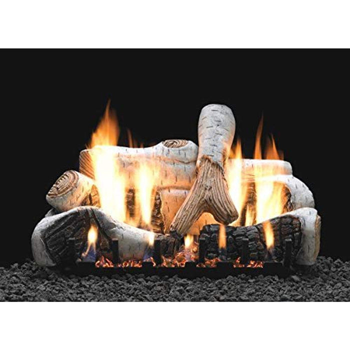 Empire Comfort 18" Birch Ceramic Fiber Log Set With IP VF Slope Glaze Burner - LP