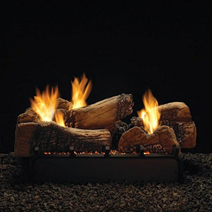 Empire Comfort 24" Stone River Logset With MV VF/V Slope Glaze Vista Burner - LP