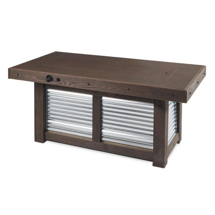 Outdoor Greatroom Denali Brew Linear Gas Fire Pit Table