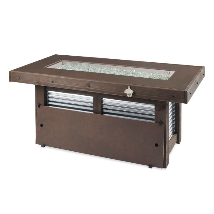 Outdoor Greatroom Denali Brew Linear Gas Fire Pit Table