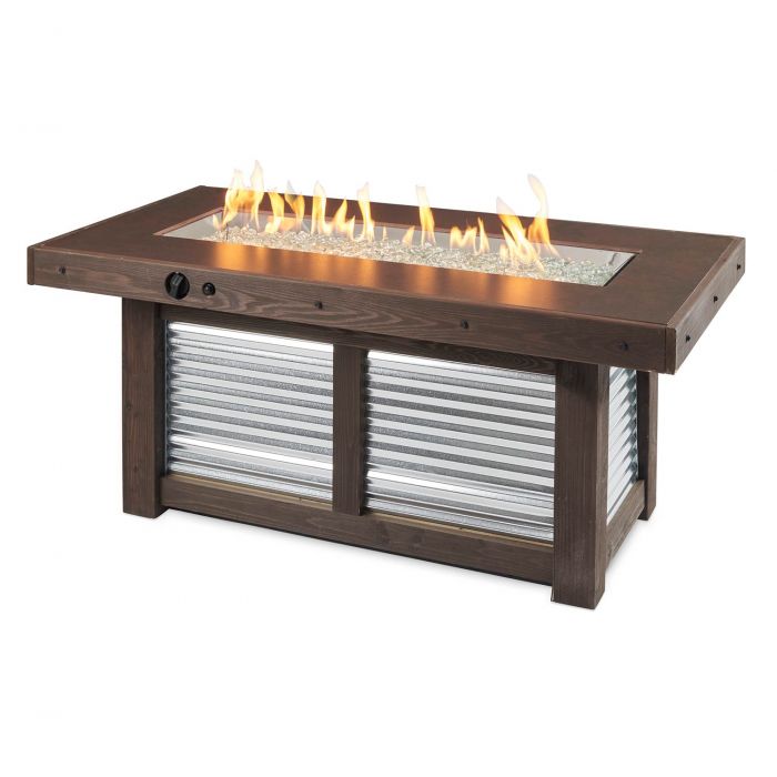 Outdoor Greatroom Denali Brew Linear Gas Fire Pit Table