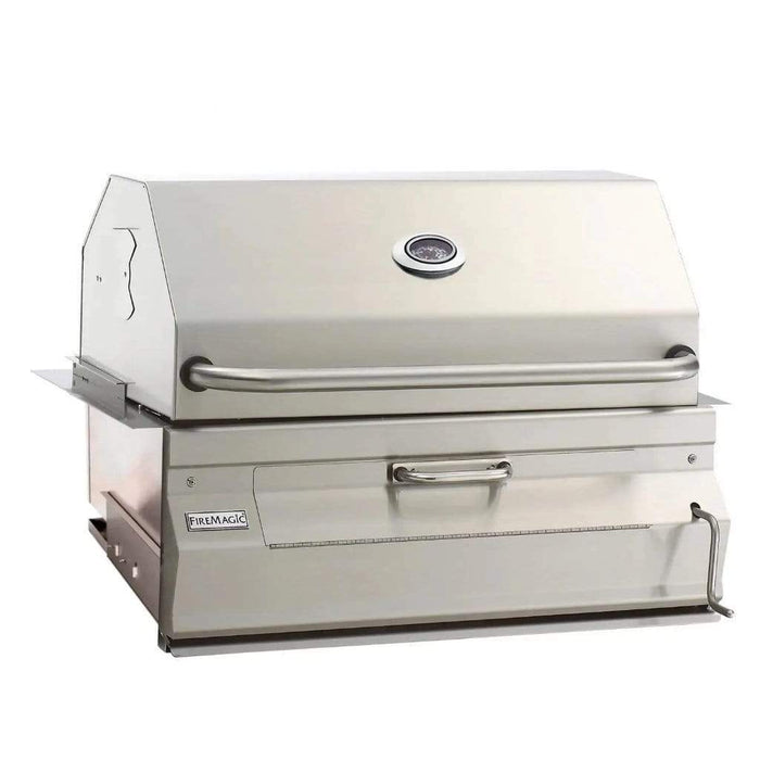 Fire Magic Grill 30" Legacy Built-In Charcoal Grill w/ Analog Thermometer 14-SC01C-A