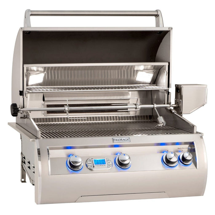 Fire Magic Grill 30" 3-Burner Echelon Diamond E660i Built-In Gas Grill w/ Rotisserie & Digital Thermometer