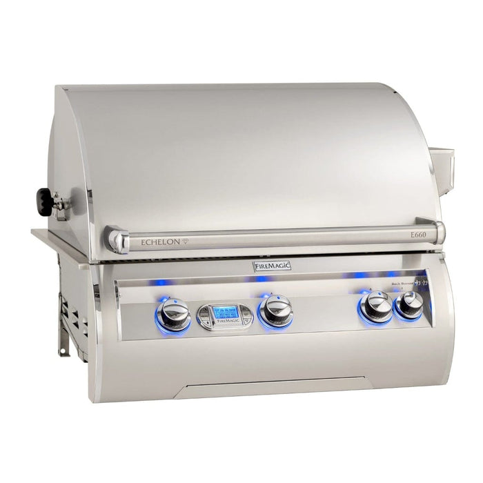 Fire Magic Grill 30" 3-Burner Echelon Diamond E660i Built-In Gas Grill w/ Rotisserie & Digital Thermometer