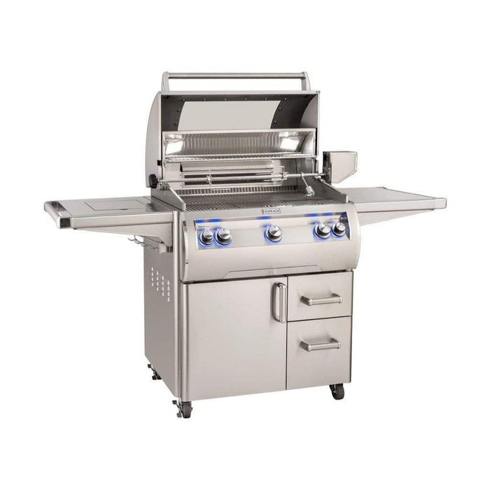 Fire Magic Grill 30" 3-Burner Echelon Diamond E660s Gas Grill w/ Single Side Burner, Rotisserie & Analog Thermometer