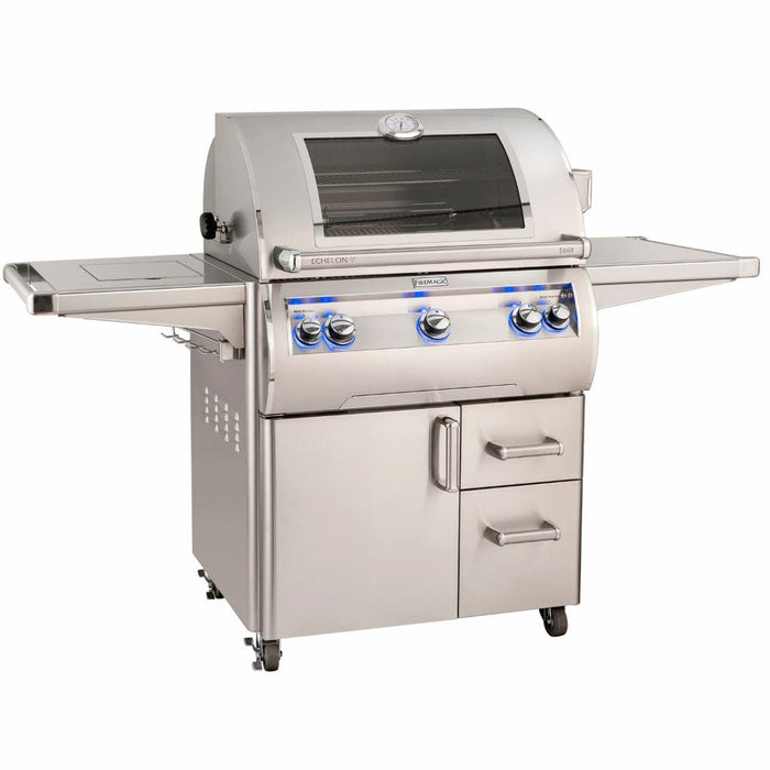 Fire Magic Grill 30" 3-Burner Echelon Diamond E660s Gas Grill w/ Single Side Burner, Rotisserie & Analog Thermometer