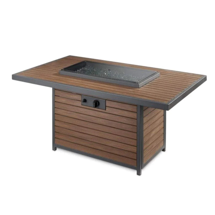 Outdoor Greatroom Kenwood Rectangular Chat Height Gas Fire Pit Table