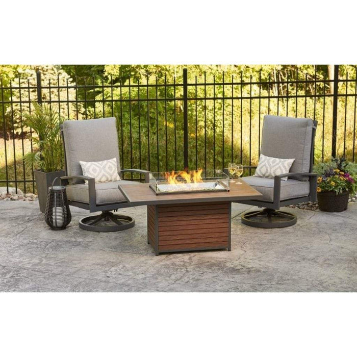 Outdoor Greatroom Kenwood Rectangular Chat Height Gas Fire Pit Table