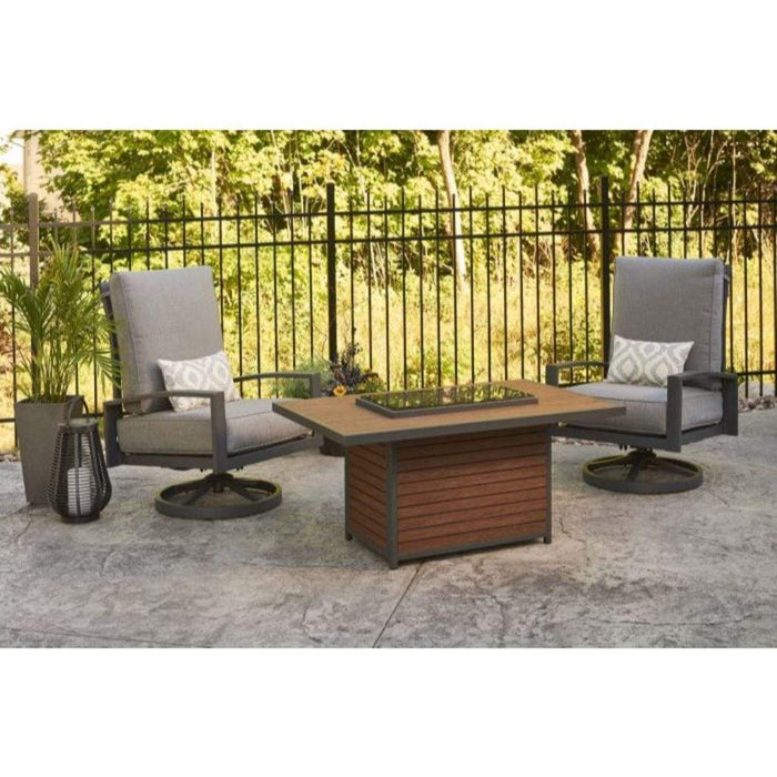 Outdoor Greatroom Kenwood Rectangular Chat Height Gas Fire Pit Table