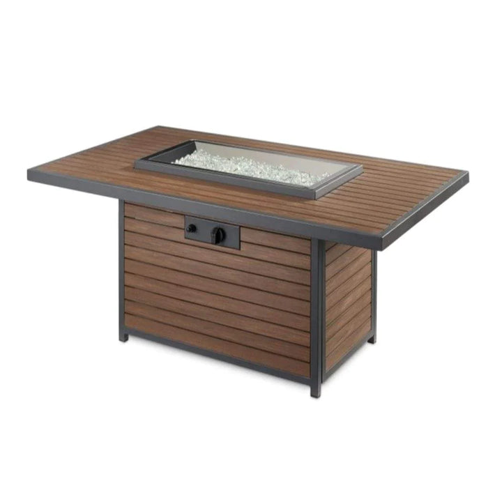 Outdoor Greatroom Kenwood Rectangular Chat Height Gas Fire Pit Table