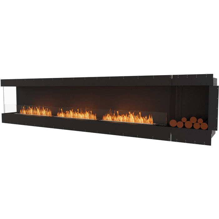 ECOSMART Flex 140LC.BXR Left Corner Fireplace Insert with Black Burner