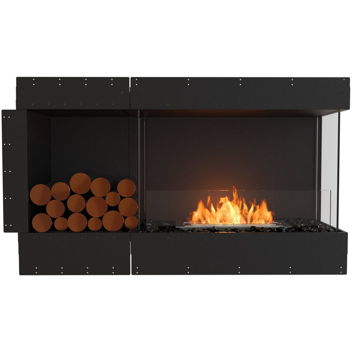 ECOSMART Flex 50RC.BXL Right Corner Fireplace Insert with Stainless Steel Burner