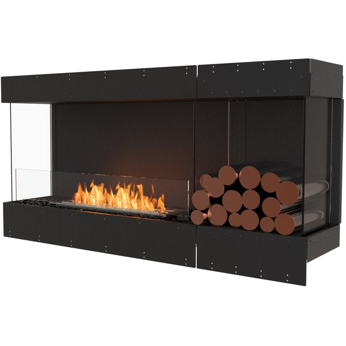 ECOSMART Flex 60BY.BXR Bay Fireplace Insert With Black Burner