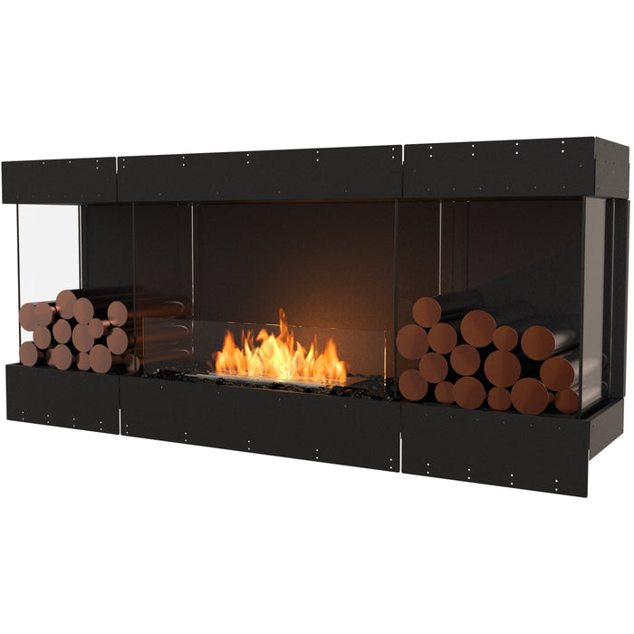 ECOSMART Flex 68BY.BX2 Bay Fireplace Insert With Black Burner