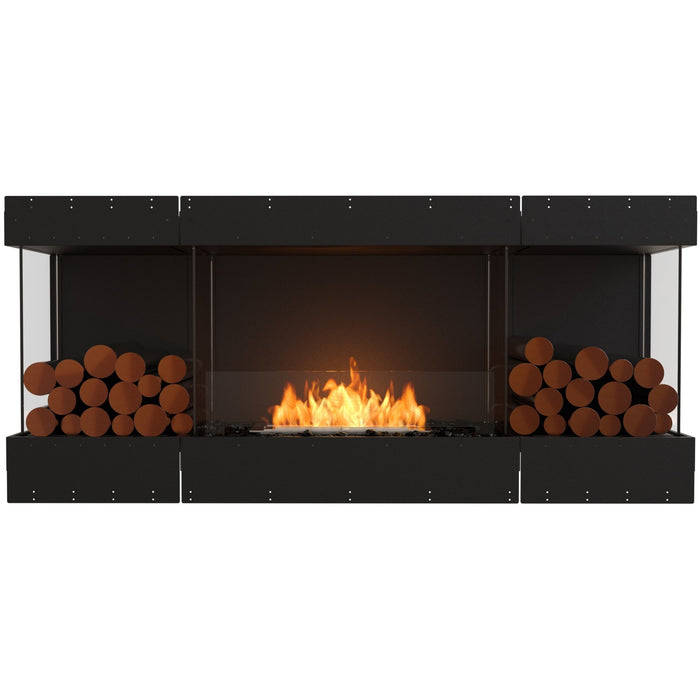 ECOSMART Flex 68BY.BX2 Bay Fireplace Insert With Black Burner