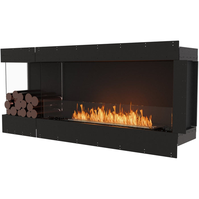 ECOSMART Flex 68LC.BXL Left Corner Fireplace Insert with Black Burner