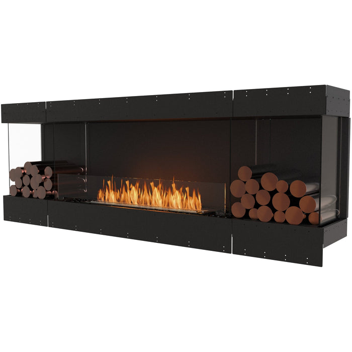 ECOSMART Flex 86BY.BX2 Bay Fireplace Insert With Stainless Steel Burner