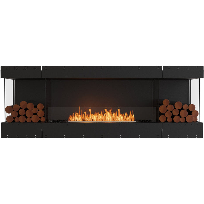 ECOSMART Flex 86BY.BX2 Bay Fireplace Insert With Black Burner