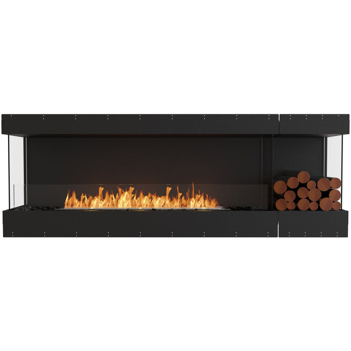 ECOSMART Flex 86BY.BXR Bay Fireplace Insert With Black Burner