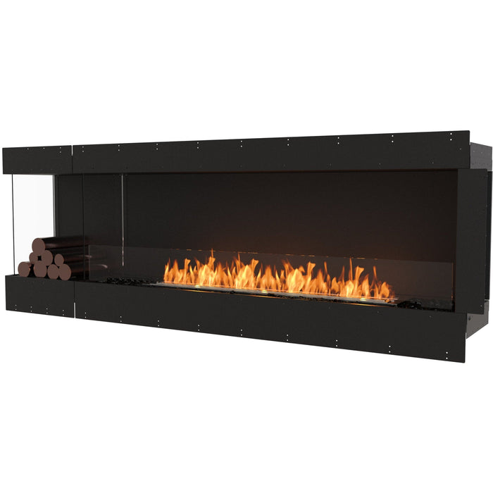 ECOSMART Flex 86LC.BXL Left Corner Fireplace Insert with Black Burner