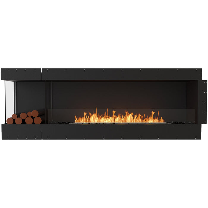 ECOSMART Flex 86LC.BXL Left Corner Fireplace Insert with Black Burner