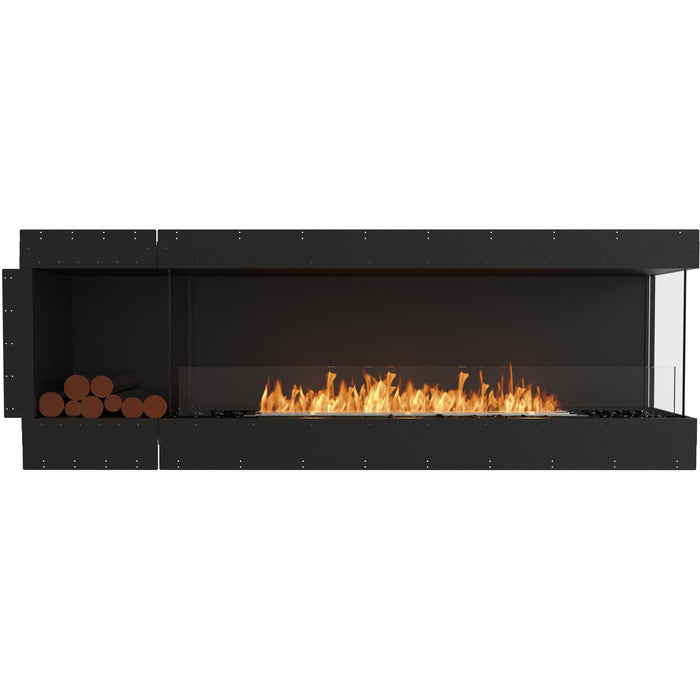 ECOSMART Flex 86RC.BXL Right Corner Fireplace Insert with Black Burner