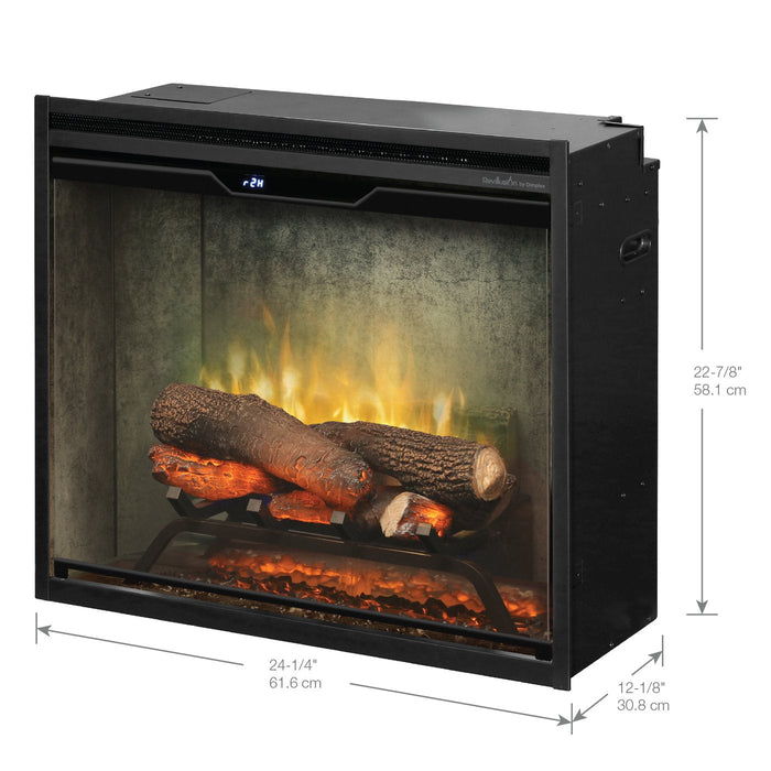 Dimplex Revillusion® 24-Inch Built-In Electric Fireplace - Weathered Concrete Includes Free 2 Year Extended Warranty
