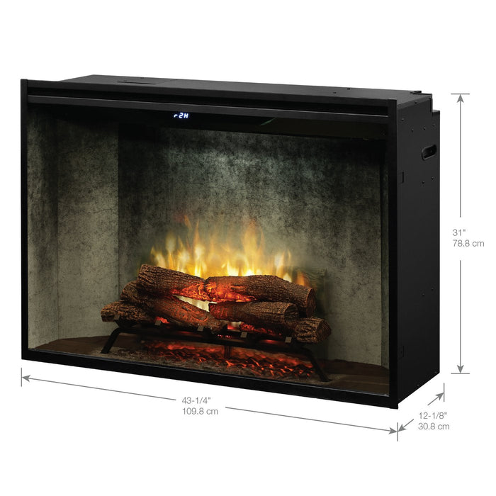 Dimplex Revillusion® Built-In Firebox, Weathered Concrete Includes Free 2 Year Extended Warranty